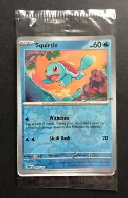 Squirtle 007/165 Pokemon Card 151 Center 2023 REVERSE HOLO PROMO NEW - Image 1