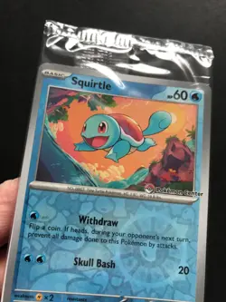Squirtle 007/165 Pokemon Card 151 Center 2023 REVERSE HOLO PROMO NEW - Image 3