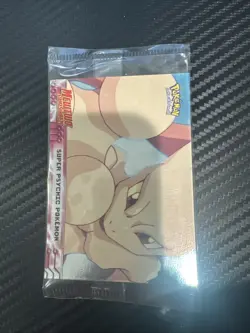 Pokemon Card Super Psychic Mewtwo Strikes Back Foil Promo Topps SEALED Vintage - Image 1