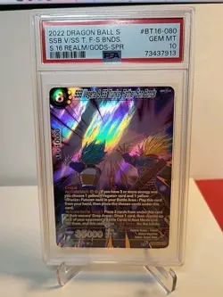 PSA 10 SSB Vegeta & SS Trunks, Father son bonds BT16-080 SPR Dragonball Super - Image 1