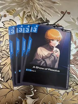 Gundam Card Game Playset GD01-100 U A Show of Resolve New Type Rising - Image 1