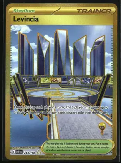 Levincia 244/182 Secret Rare Destined Rivals Pokemon Card TCG English Gold NM - Image 1