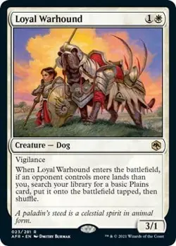 Magic The Gathering MTG LOYAL WARHOUND Forgotten Realms NM Near Mint - Image 1