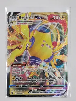 Regieleki Vmax 058/195 Holo Ultra Rare Silver Tempest Near Mint Pokemon Card - Image 3