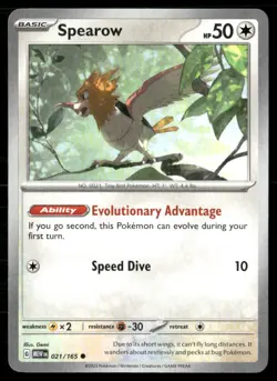 2023 SCARLET & VIOLET SERIES - SCARLET & VIOLET - 151 SPEAROW COMMON #21 - Image 1
