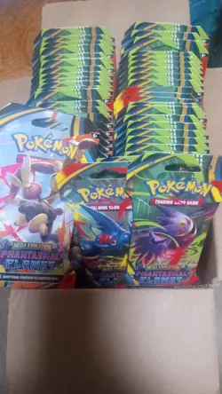 Lot of 50 Phantasmal Flames Pokemon Packs - Mint Condition, Sleeved & Sealed - Image 1