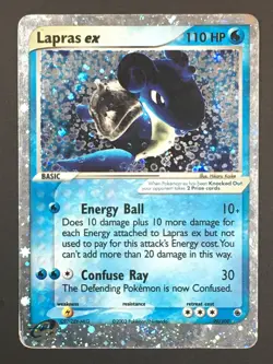Pokemon TCG Lapras ex 99/109 Ruby and Sapphire Holo Ultra Rare HP - Image 1