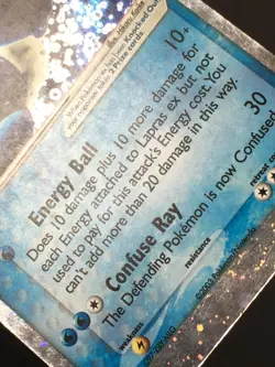 Pokemon TCG Lapras ex 99/109 Ruby and Sapphire Holo Ultra Rare HP - Image 3