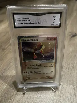 Pokemon Hitmonchan ex Ruby And Saphire Holo RARE 98/109 2003 GMA 3 VG - Image 1