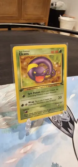 Ekans 46/62 First Edition Fossil Pokemon 1999 NM - Image 2