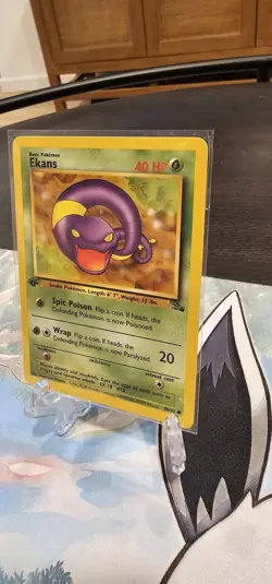 Ekans 46/62 First Edition Fossil Pokemon 1999 NM - Image 3