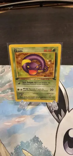 Ekans 46/62 First Edition Fossil Pokemon 1999 NM - Image 4
