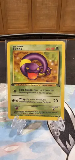 Ekans 46/62 First Edition Fossil Pokemon 1999 NM - Image 5