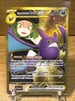 Team Rocket's Crobat ex - 242/182 - Pokemon Destined Rivals Hyper Rare NM - Image 1
