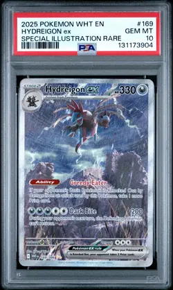 2025 POKEMON WHT EN-WHITE FLARE SPECIAL ILLUSTRATION RARE HYDREIGON EX PSA 10 - Image 1