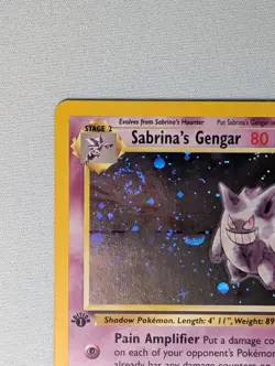 Pokemon TCG Sabrina's Gengar Holo Rare 1st Edition Gym Heroes 14/132 SWIRL LP - Image 3