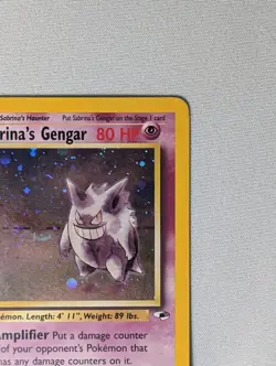 Pokemon TCG Sabrina's Gengar Holo Rare 1st Edition Gym Heroes 14/132 SWIRL LP - Image 4