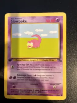 Pokemon TCG Slowpoke ~ Fossil 55/62 Regular 1st Edition - Image 1