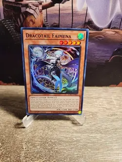 Yugioh Dracotail Faimena JUSH-EN002 Ultra Rare Justice Hunters - Image 1