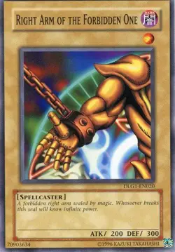 Yugioh! LP Right Arm of the Forbidden One - DLG1-EN020 - Common - Unlimited Edit - Image 1