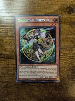 Dracotail Phryxul DOOD-EN023 Secret Rare Yugioh TCG Doom of Dimensions 1st Ed NM - Image 1