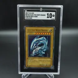 SGC 10 GEM MINT 2002 YUGIOH STARTER DECK KAIBA BLUE EYES WHITE DRAGON SDK-001 - Image 1