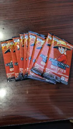 10x Packs OP13 Carrying On His Will Booster Packs - English One Piece Card Game - Image 1