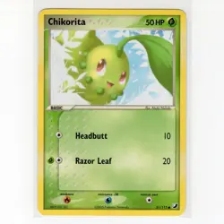 Pokemon TCG Chikorita 51/115 EX Unseen Forces Regular Common Card EN-MP 2005 - Image 1
