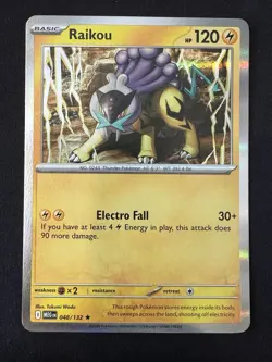POKEMON TCG RAIKOU 048/132 MEGA EVOLUTION HOLO CARD ENGLISH - Image 1
