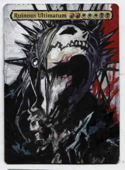 Ruinous Ultimatum MTG Altered art MAGIC Hand Painted Card Commander - Image 1