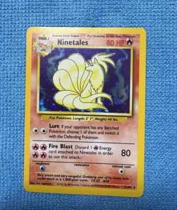 Pokemon TCG Ninetales Base Set Holo Unlimited Rare Card 12/102 - Image 1