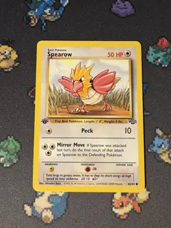 Pokemon Cards Spearow 62/64 Jungle FIRST EDITION WOTC - (NM-) - Image 1