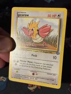 Pokemon Cards Spearow 62/64 Jungle FIRST EDITION WOTC - (NM-) - Image 2