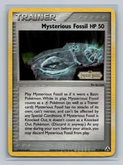 Pokemon Legend Maker #79/92 Mysterious Fossil Reverse Holo Common - Image 1