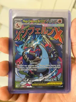 Pokemon Mega Charizard X ex 023 MEP Promo Mega Attack Rare (minor damage) - Image 1