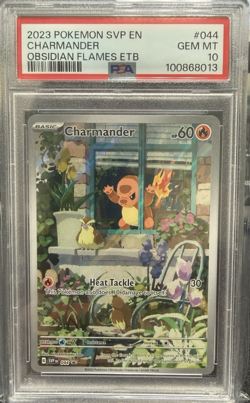 2023 POKEMON SV BSP -SVP EN #044 CHARMANDER OBSIDIAN FLAMES PSA 10 - Image 1