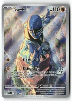 Sawk 130/086 SV: White Flare Pokemon TCG NM - Image 1