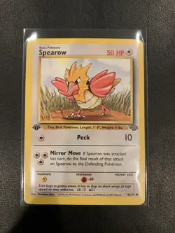 1999 Pokemon Jungle Set 1ST EDITION Spearow 62/64 NM/NM+ Sharp! - Image 1