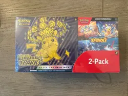 Pokemon Surging Sparks ETB & Booster Bundle Costco 2-Pack Sealed *In Hand* - Image 1