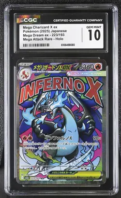 Pokemon Mega Dream Charizard X ex #223/193 Japanese MA Rare CGC 10 Gem Mint A9 - Image 1