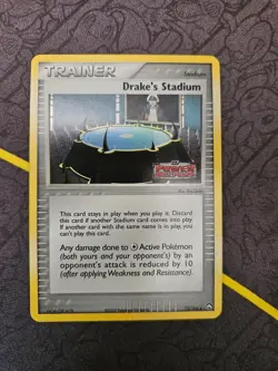 Pokemon TCG Drakes Stadium Trainer 72/108 Uncommon Power Keepers Stamp Holo LP - Image 1