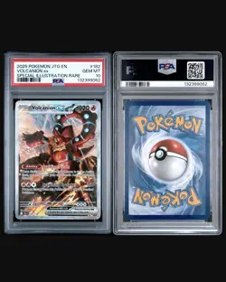 2025 POKEMON JTG EN-JOURNEY TOGETHER #182 VOLCANION EX PSA 10 - Image 2