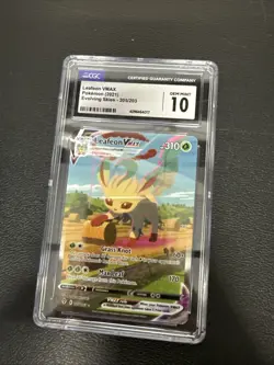 Pokemon Leafeon VMAX 205/203 Alt Art Evolving Skies CGC 10 - Image 1
