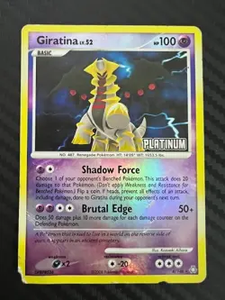 Pokemon TCG Giratina 4/146 Legends Awakened Platinum Stamped Reverse HEAVY DMG - Image 1