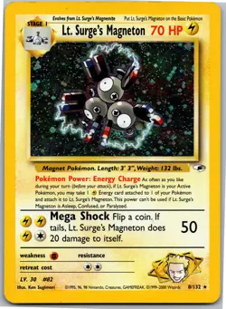 Lt. Surge's Magneton - Gym Heroes 008/132 - Holo Rare - NM Pokemon TCG - Image 1