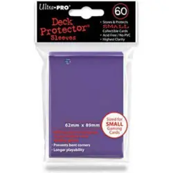Ultra Pro Deck Protector Small Card Sleeves 60 x Gloss PURPLE YuGiOh 62x 89mm - Image 2