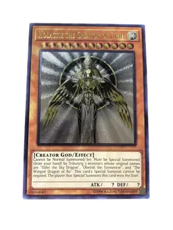 Holactie Creator Of Light Egyptian God Card Ultimate Holo Anime Yugioh - Image 1