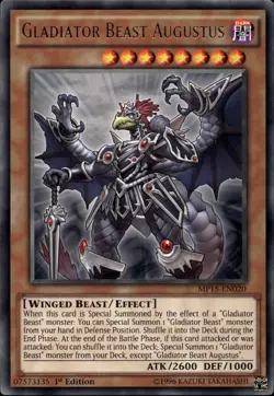 Gladiator Beast Augustus 1st Ed Rare MP15-EN020 Yu-Gi-Oh! - Image 1