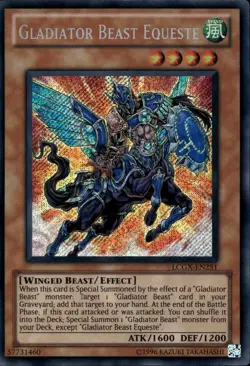 Gladiator Beast Equeste EU Unl Ed Secret Rare LCGX-EN251 Yu-Gi-Oh! - Image 1