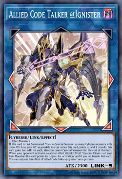 Yugioh ALIN-EN051 - Allied Code Talker @Ignister - Secret Rare - Image 1